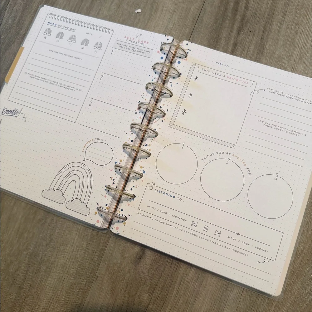 Happy Planner Pink and Gold Floral Planner